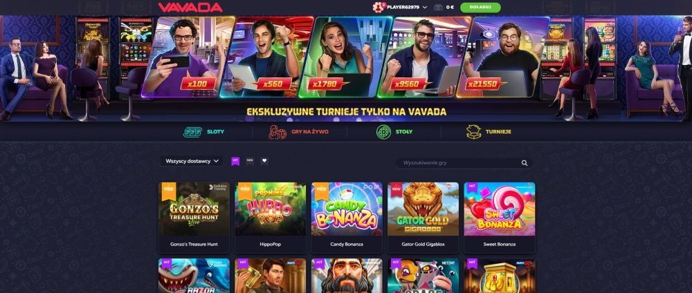 Oferta gier w Vavada casino