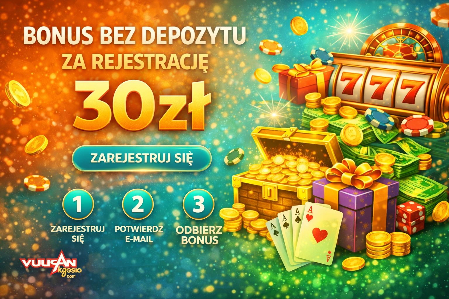 30 zł bez depozytu za rejestrację 2026 – darmowy bonus 30 PLN w kasynie online dla Polaków